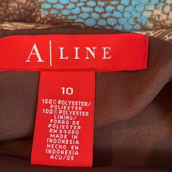 Handkerchief Animal and Lace Print Water Color Flowy Midi Skirt - Picture 5 of 8